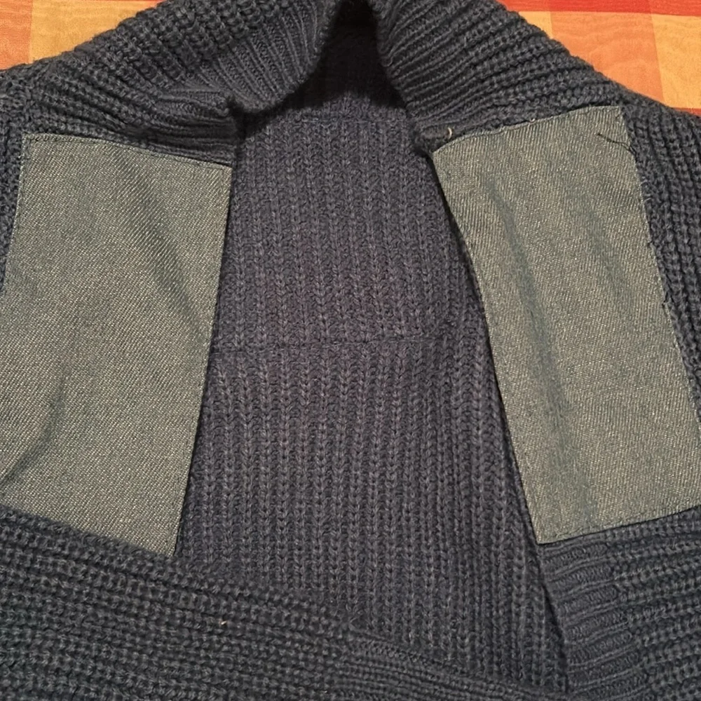 Women’s Blue Sweater with Elbow Patches